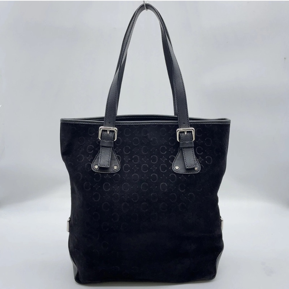 Auth Celine C Macadam Suede / Leather Shoulder Bag
